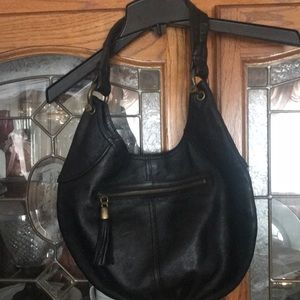 Leather Gap bag.